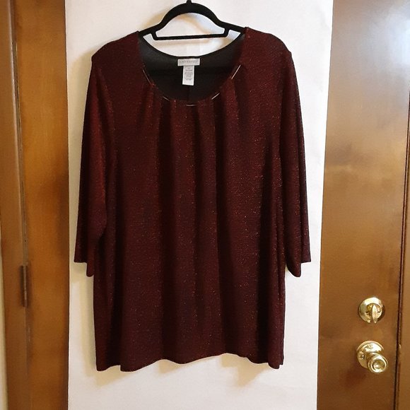 CATHERINE'S SPECIAL OCCASION BLOUSE/1X - Picture 2 of 6